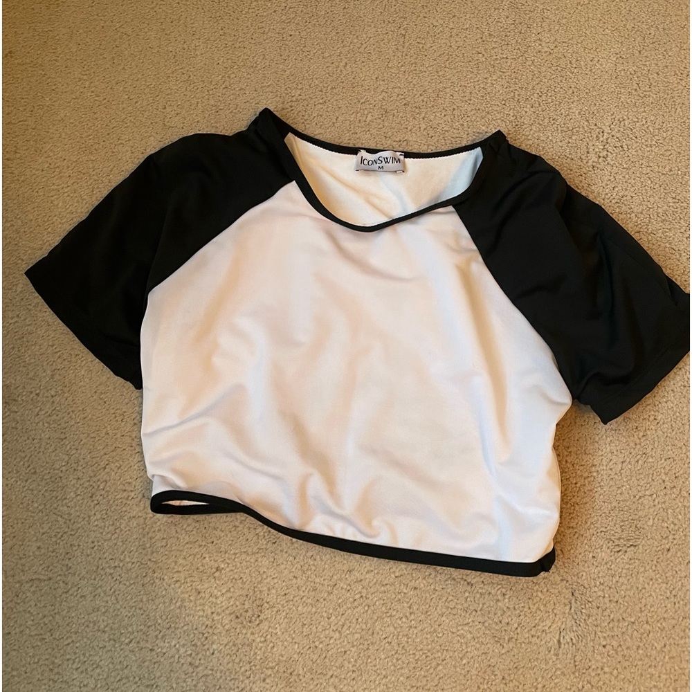 Icons Swim color block swim top M cropped
